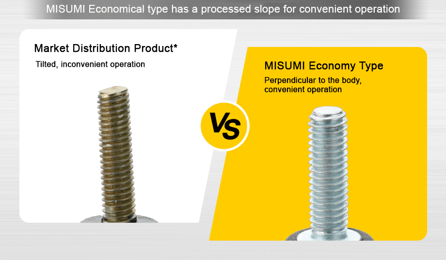 MISUMI Economical type has a processed slope for convenient operation