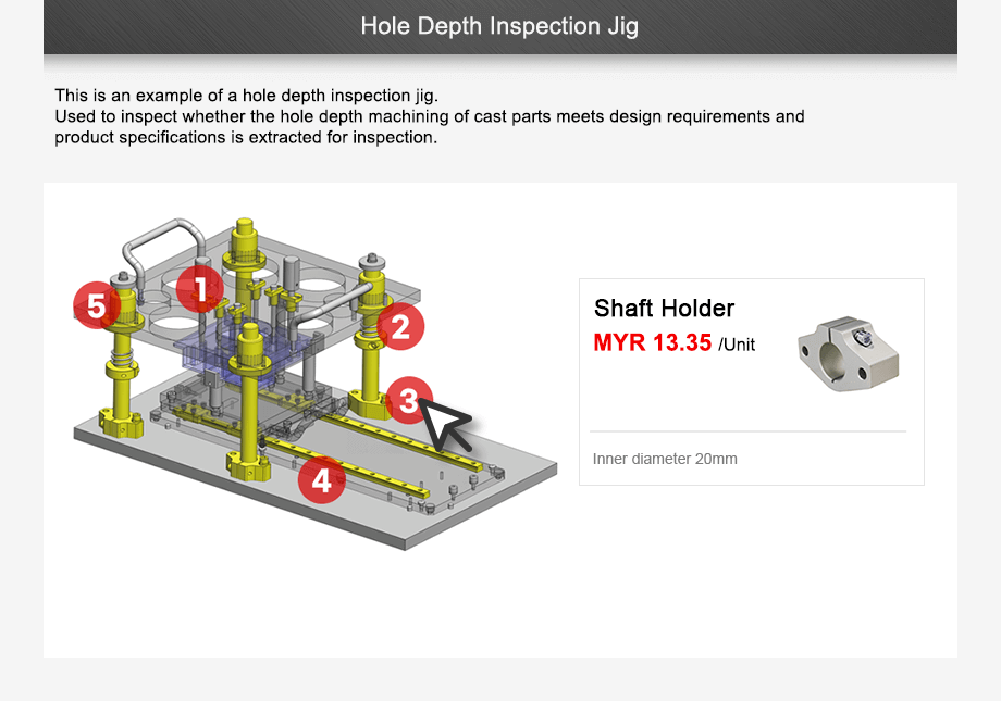 hole depth inspection jig