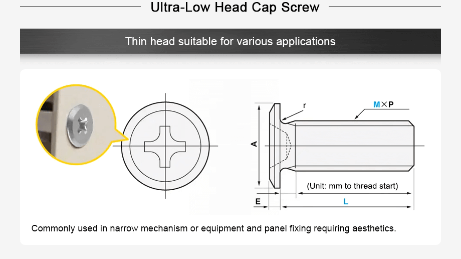 Ultra Low Head Cap Screw