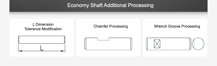 Additional machining of economy shaft