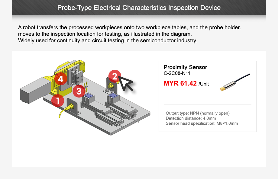 probe type electrical characteristics inspection device